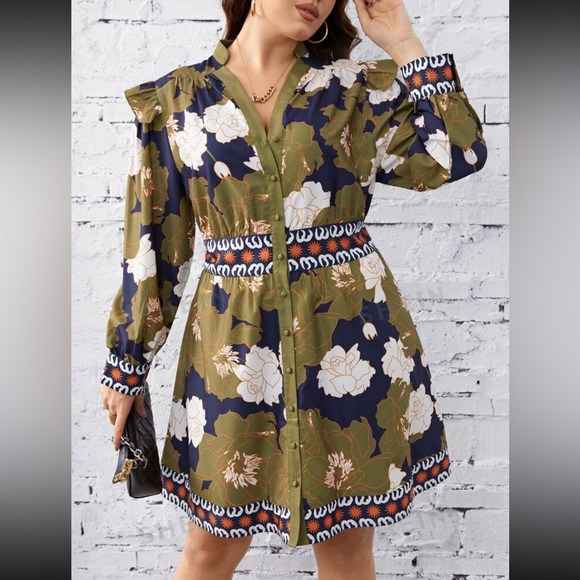 SHEIN Dresses & Skirts - Floral Button Up Dress